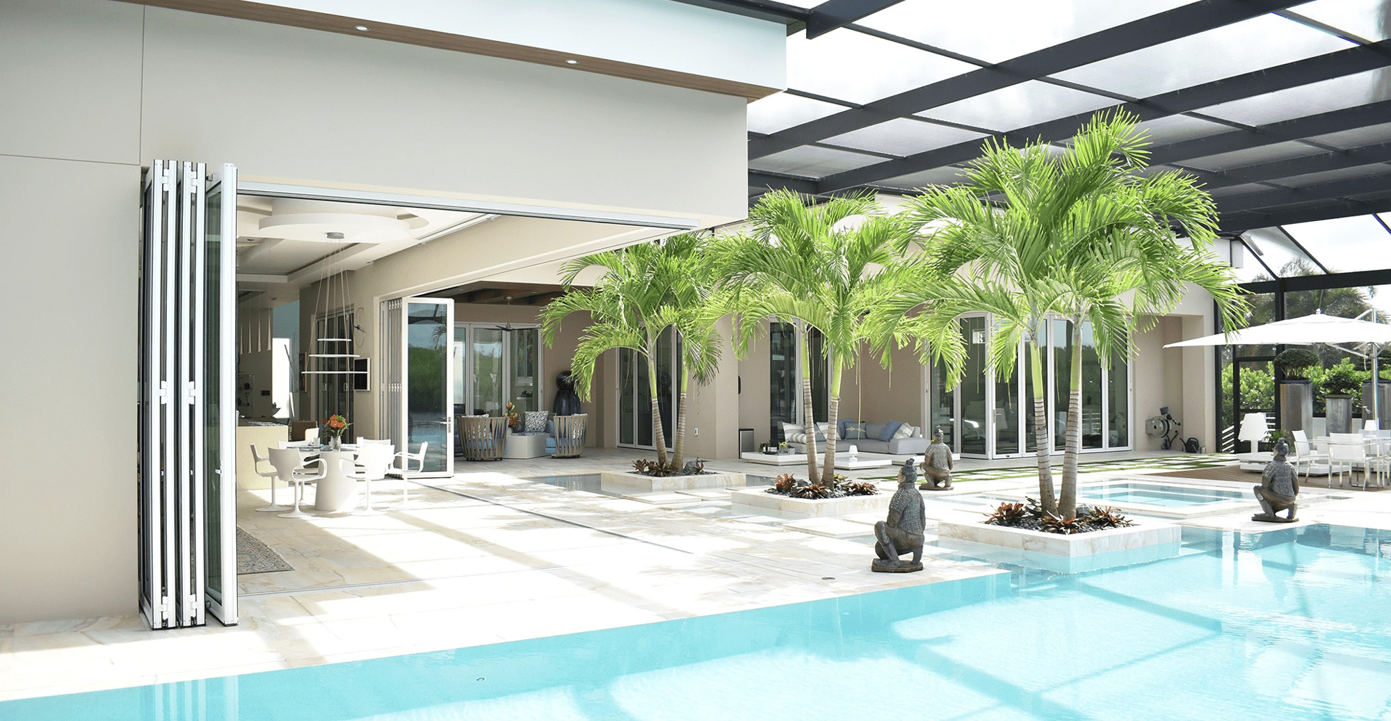 Euro-Wall’s Vista Fold Thermally Broken residential corner sliding doors are 