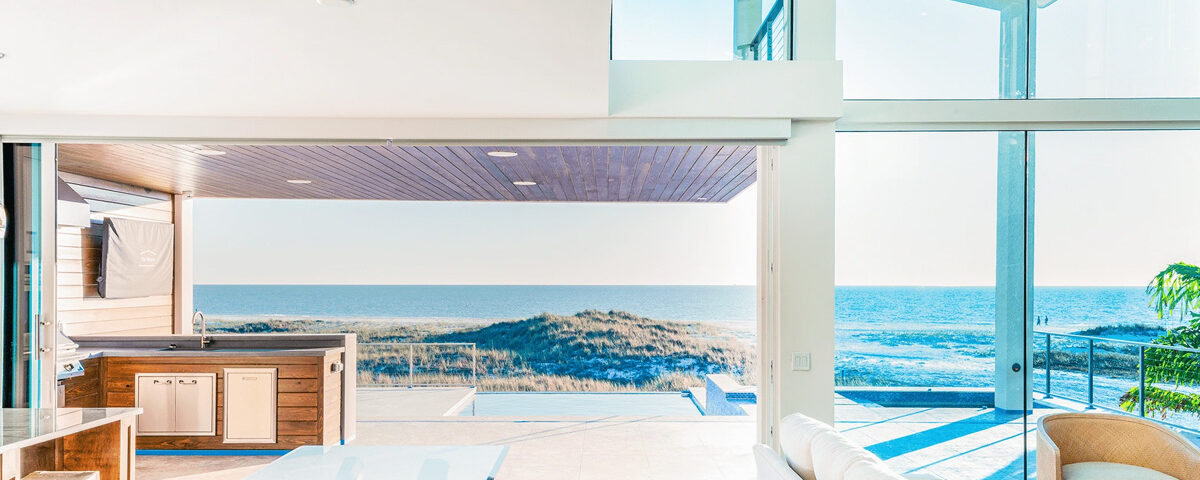 Marvin’s folding glass doors let you flood your home natural light.