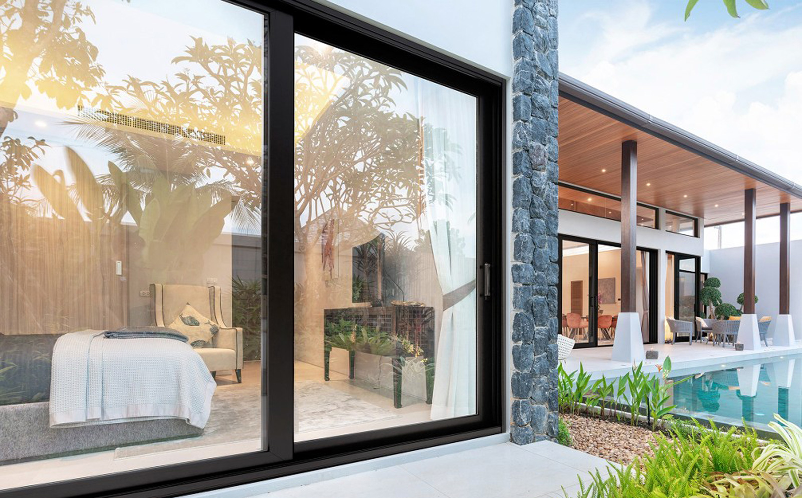 PGT’s WinGuard® Vinyl Preferred Sliding Glass Door is a versatile choice for opening your home to the outside, this sliding glass door adds an extra layer of protection and comfort to your interior.