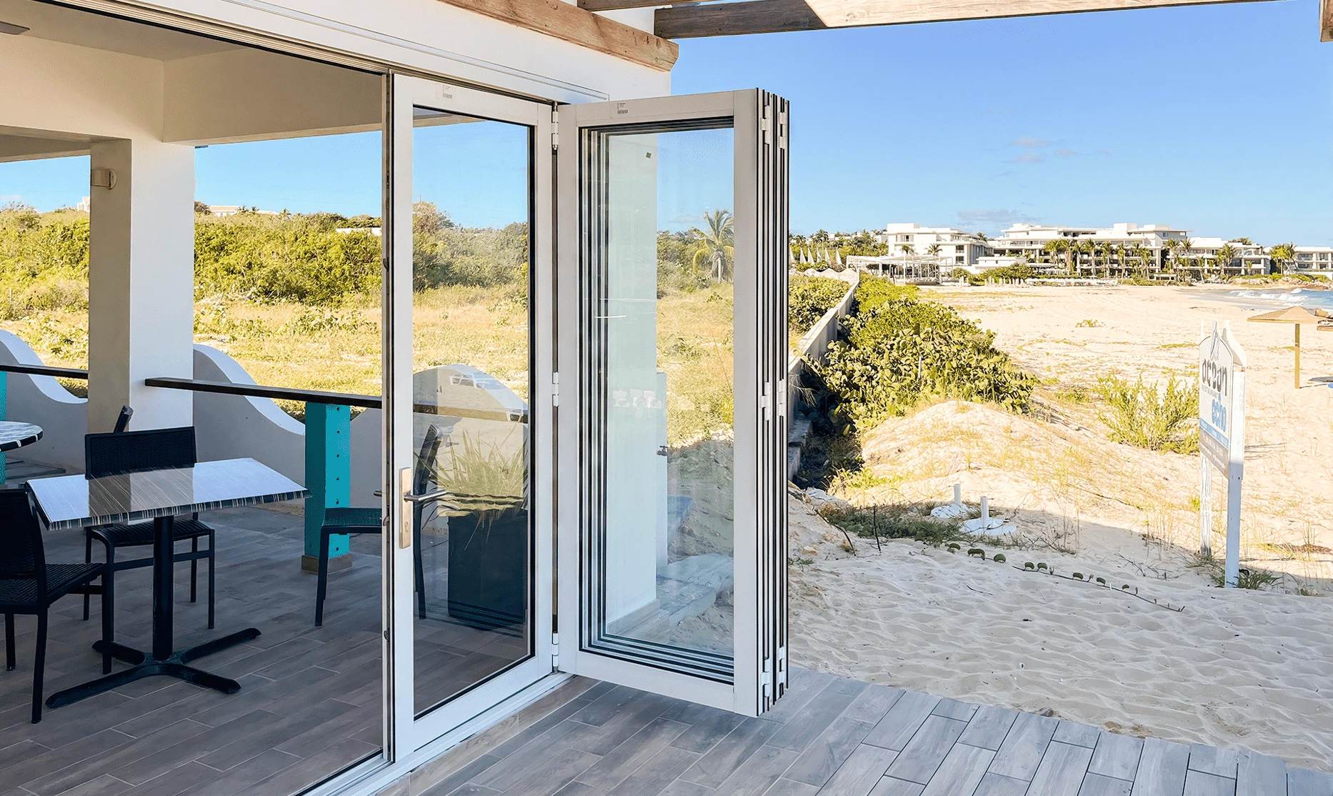 Euro-Wall’s Vista Fold impact bi-fold doors are perfect for Sarasota residences.