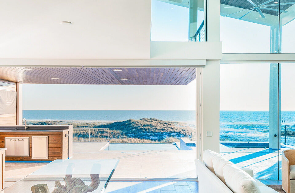 Marvin’s folding glass doors let you flood your home natural light.